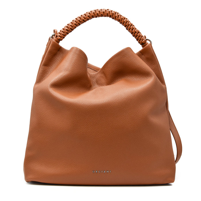 Borsa Orciani Todo Sense Scooby Donna Pelle Martellata Cuoio