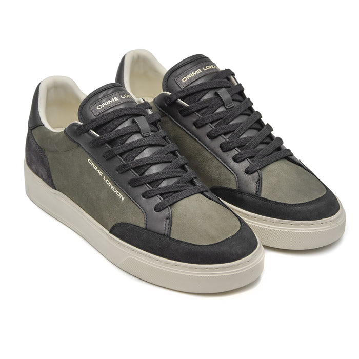 Crime Eclipse Sneakers Uomo Militare Con Suola Dal Profilo Basso