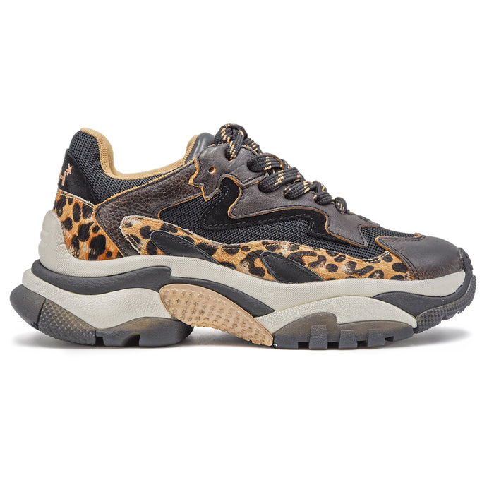 Ash Sneakers Addict Nero Leopard Suola In Gomma Antiscivolo Donna