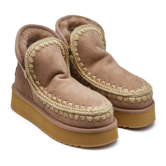 Mou Mini Eskimo Platform Camel Double-Face Ankle Boots Women