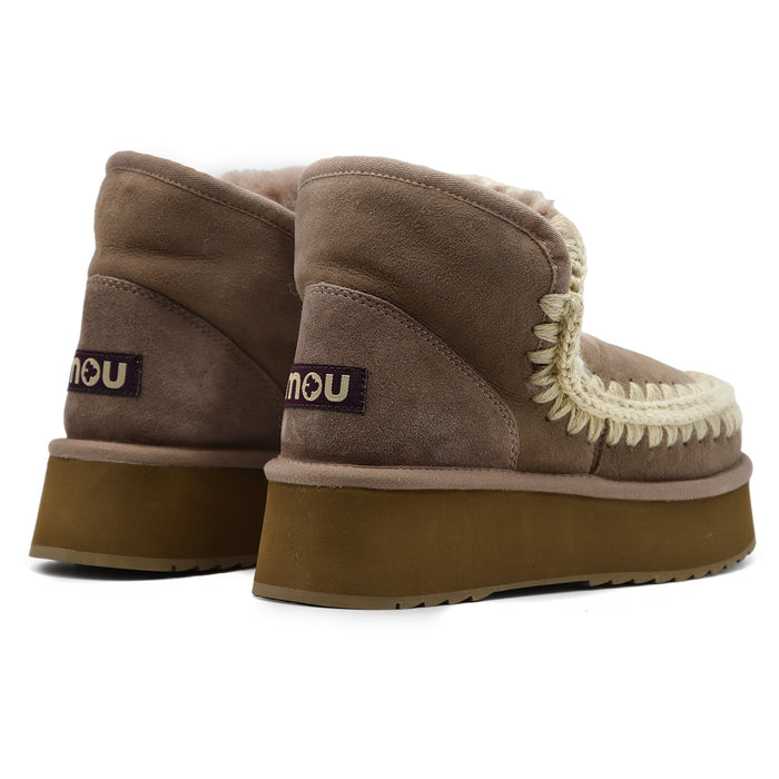 Mou Donna Grigio Modello Mini Eskimo Platform Stivaletti Foderati