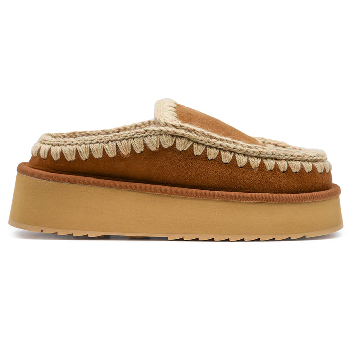 Sabot Mou Eskimo Clog Platform Leggera E Flessibile Cognac Donna