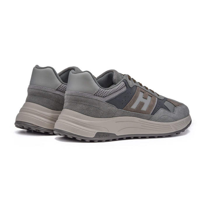 Sneakers Hogan Uomo Grigio Hyperlight Modello Dinamico Suola Light