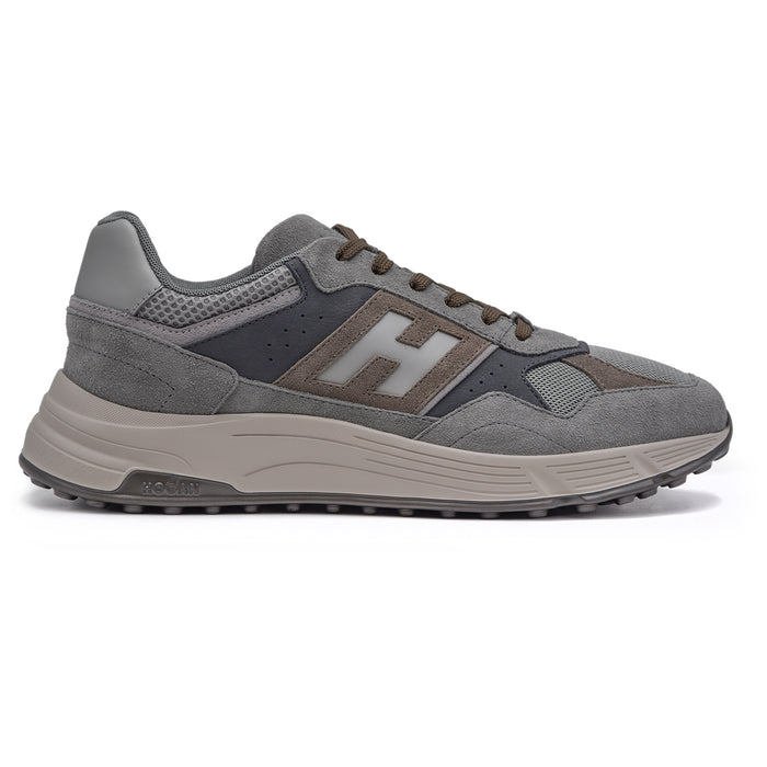 Sneakers Hogan Uomo Grigio Hyperlight Modello Dinamico Suola Light