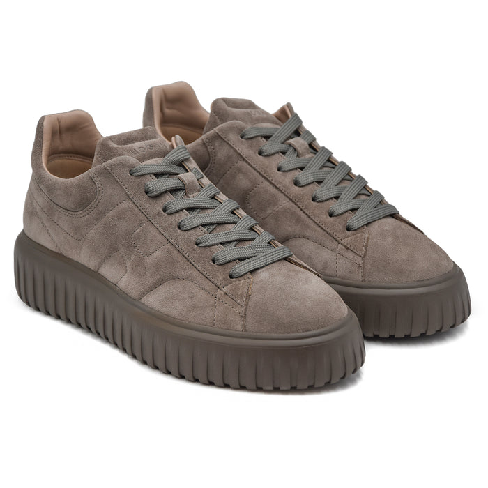 H-Stripes Hogan Sneakers Bordo Morbida Imbottitura Palude Uomo