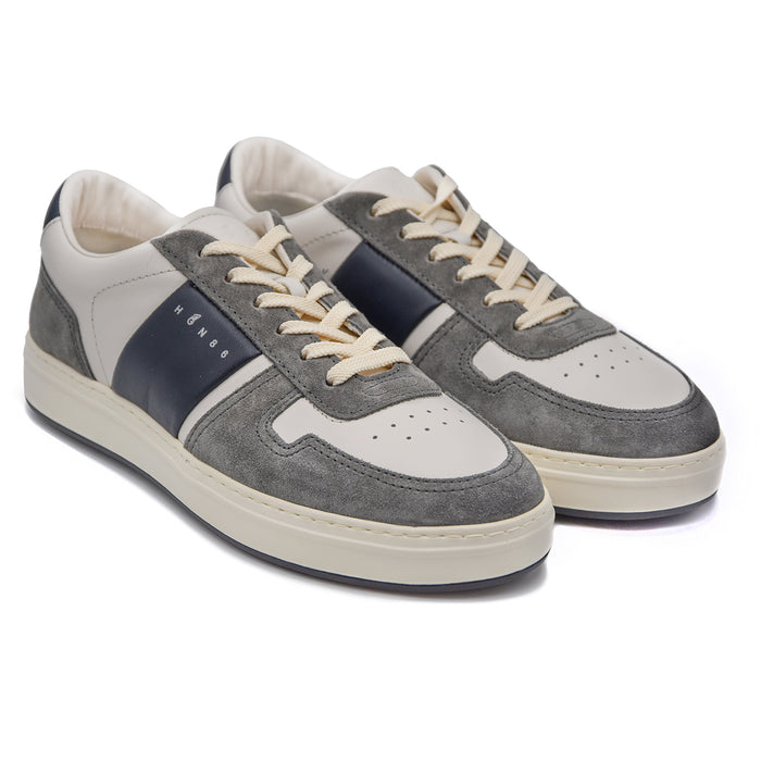 Sneakers Uomo Hogan H-TV Dallo Stile Minimal Yogurt Grigio