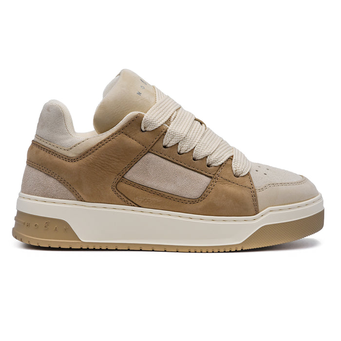 Sneakers Hogan H667 Donna Chamallow Beige Marrone Puffy