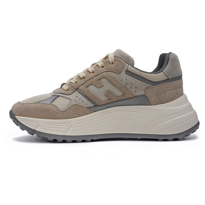 Hogan Hi-Fi Sneakers Donna Beige Fussbett In Memory Extra Comfort