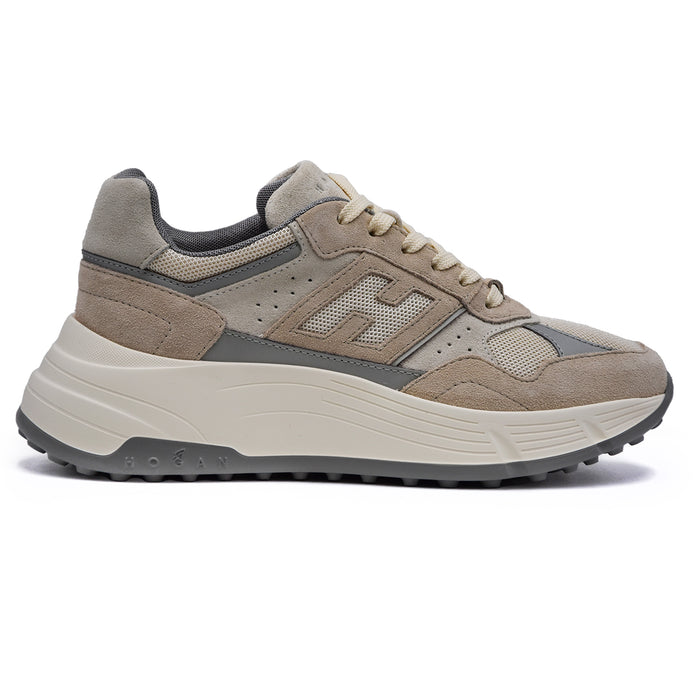 Hogan Hi-Fi Sneakers Donna Beige Fussbett In Memory Extra Comfort