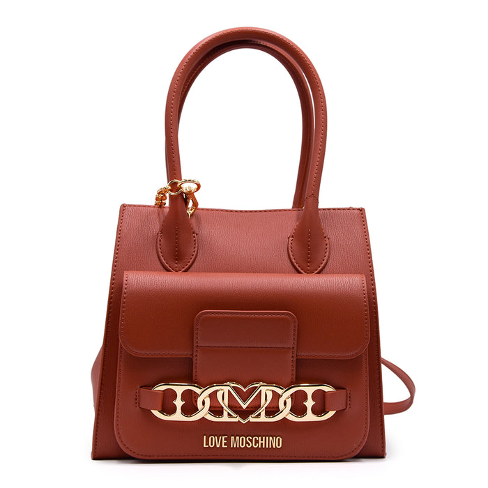 Love Moschino Borsa A Mano Ruggine Con Ampie Tasche Interne