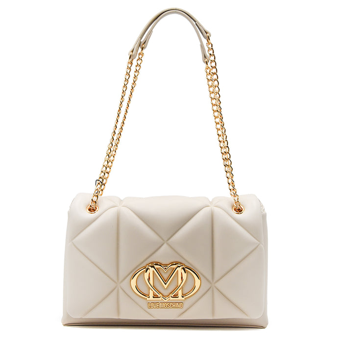 Borsa Avorio Love Moschino Ecopelle A Lavorazione Geometrica