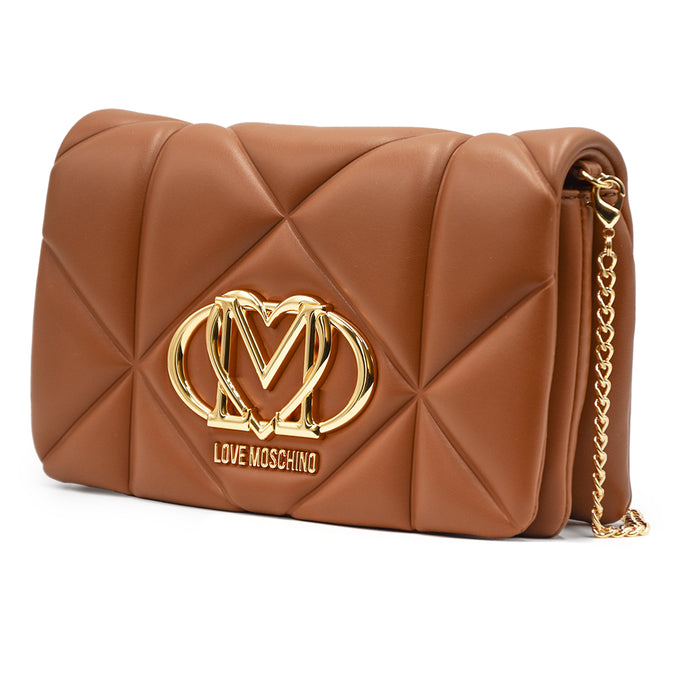 Borsa Cammello Love Moschino Dalla Tracolla In Metallo Removibile