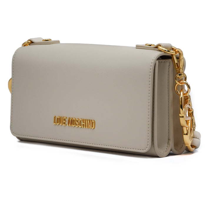 Borsa Avorio Giovane E Trendy Love Moschino Con Dettagli Oro