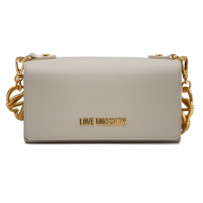 Borsa Avorio Giovane E Trendy Love Moschino Con Dettagli Oro