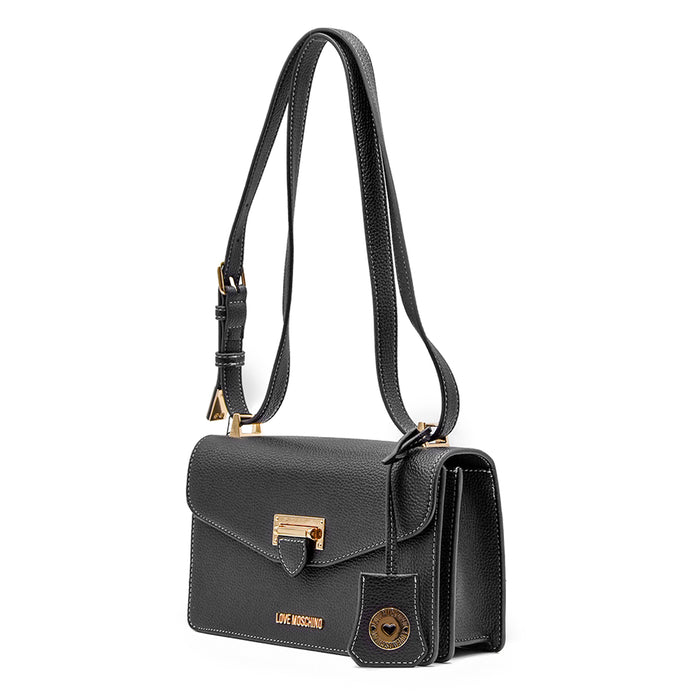 Borsa Nero Love Moschino Dal Pratico Manico Che Diventa Tracolla