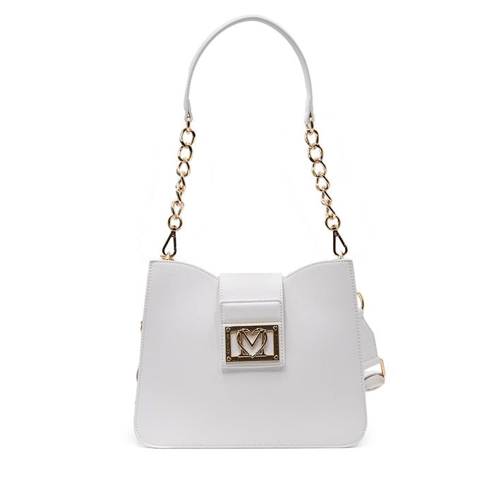 Borsa Bianco Love Moschino Pratica Essenziale Dalla Linea Pulita