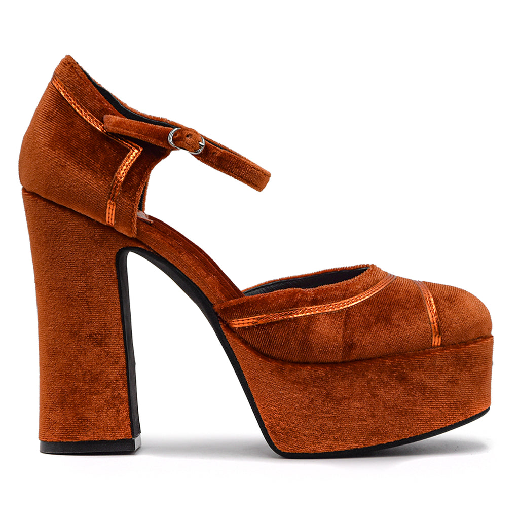 Jeffrey Campbell Orange Women s Pumps Column Heel Sabot Arezzo