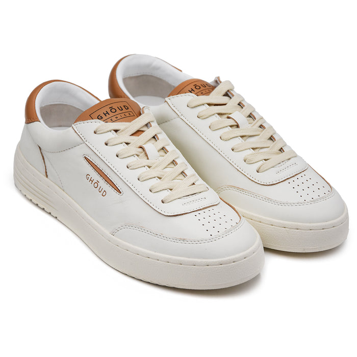 Sneakers Uomo Bianco Ghoud Lido Con Iconico Logo Laterale Beige