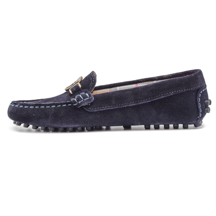 Barbour Women's Moccasins Blue Soles Mounted On A Dotted Sole