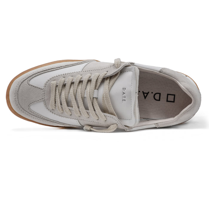 Men's Sneakers DATE Sporty White With Honey Sole Stitched