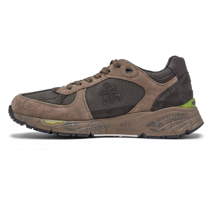 Premiata Sneakers Uomo Mase 6875 Dai Materiali Pregiati Tortora