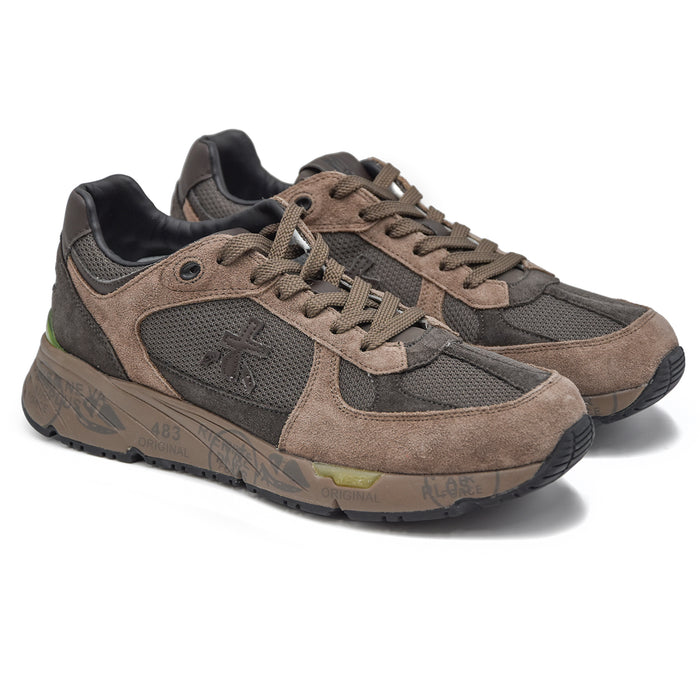 Premiata Sneakers Uomo Mase 6875 Dai Materiali Pregiati Tortora