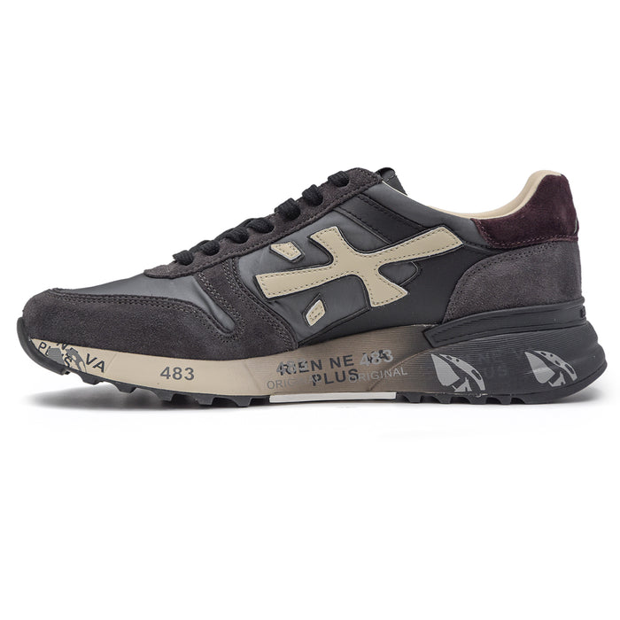 Sneakers Grigio Premiata Uomo Mix Di Pellami Di Qualità Mick 6872