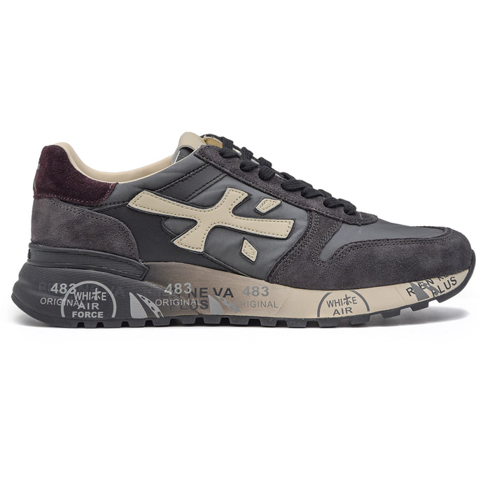 Sneakers Grigio Premiata Uomo Mix Di Pellami Di Qualità Mick 6872