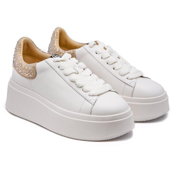 Sneakers Donna Ash Moby Design Marcatamente Chunky Bianco Beige