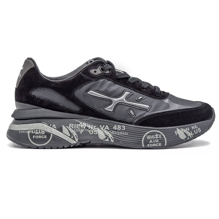 Premiata Uomo Sneakers Nero Moerun 6445 Design Dal Total Black