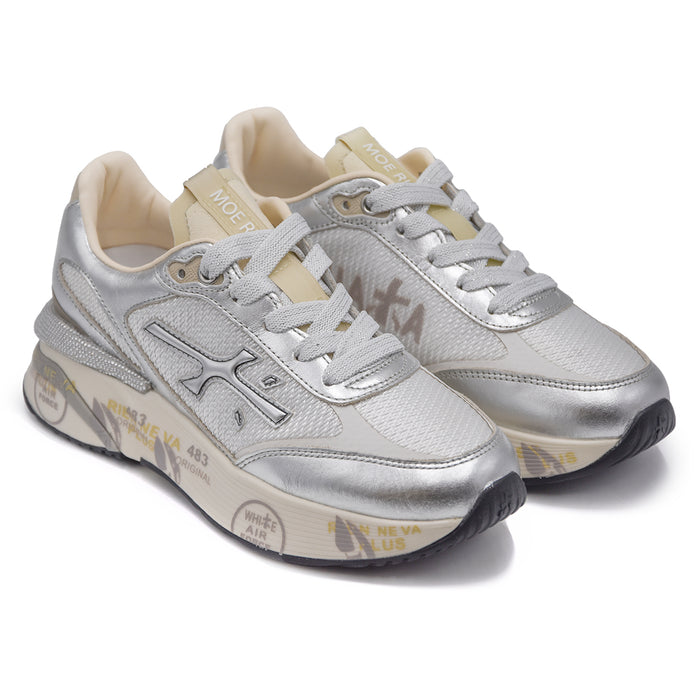 Sneakers Premiata Donna Moe Run 6993 Argento Leggerezza Movimento