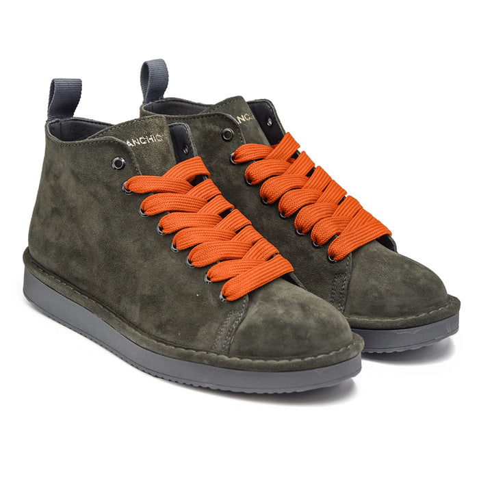 Polacchini Uomo Panchic P01 Khaki Orange Con Elastici Interni