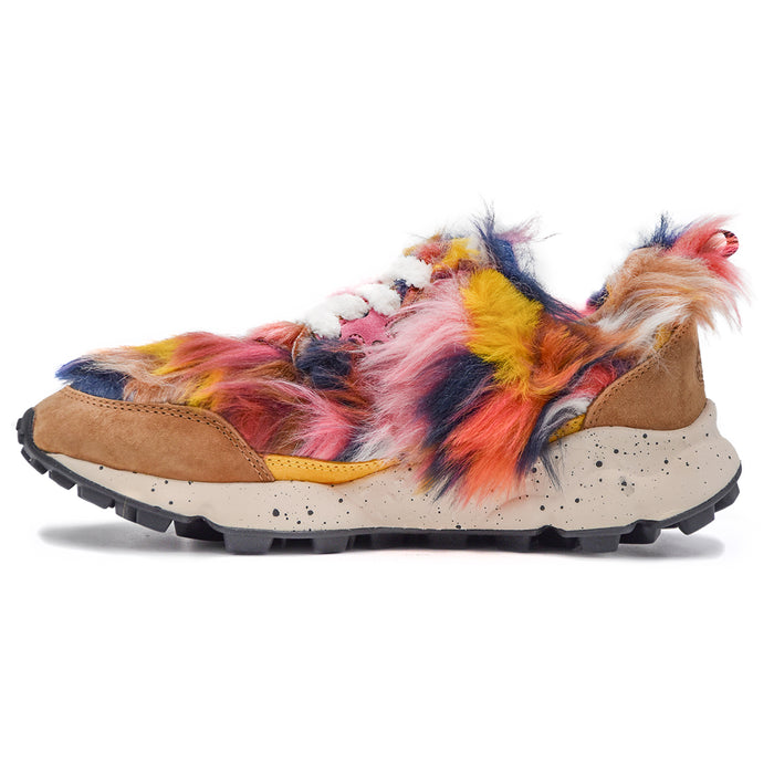 Flower Mountain Pampas Sneakers Taupe Donna Eco Fur Colorato