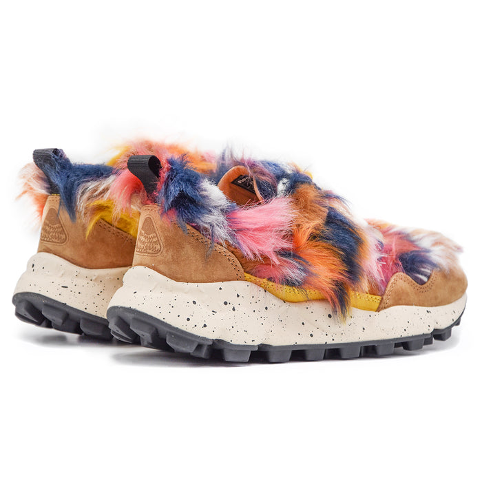 Flower Mountain Pampas Sneakers Taupe Donna Eco Fur Colorato