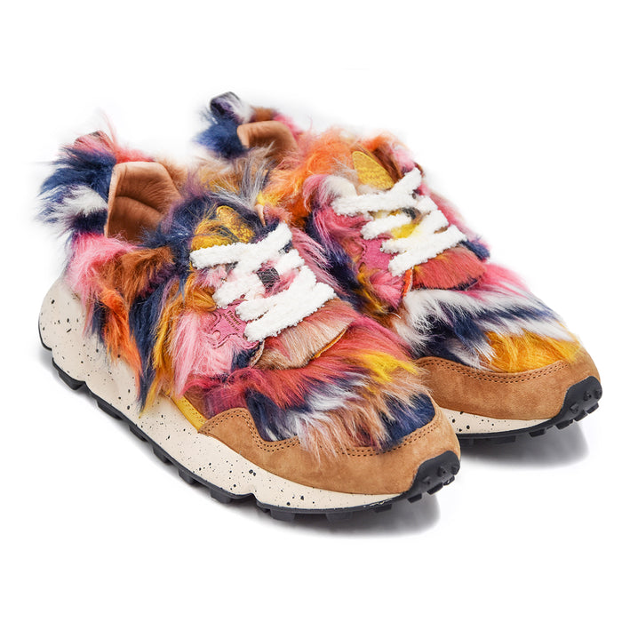 Flower Mountain Pampas Sneakers Taupe Donna Eco Fur Colorato