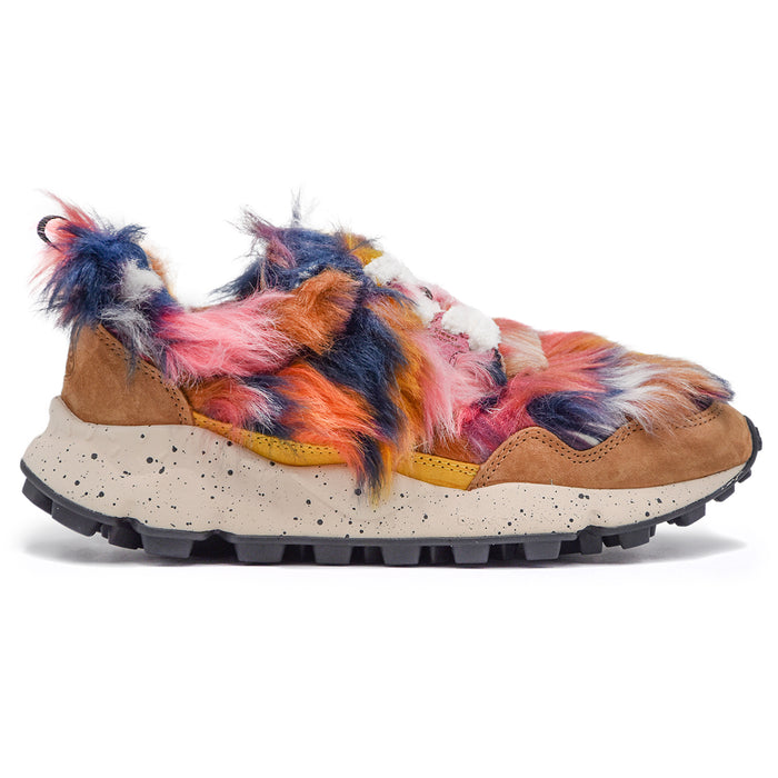 Flower Mountain Pampas Sneakers Taupe Donna Eco Fur Colorato