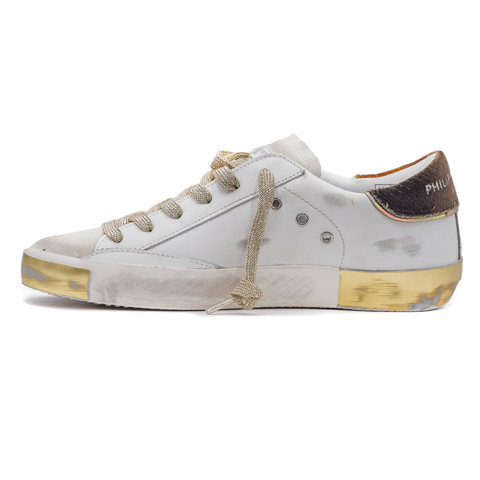 Philippe Model Sneakers PRSX Bianco Donna Dettagli Destroyed