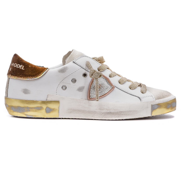 Philippe Model Sneakers PRSX Bianco Donna Dettagli Destroyed