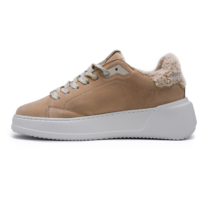 Philippe Model Sneakers Temple Beige Con Interno Calda Lana Donna