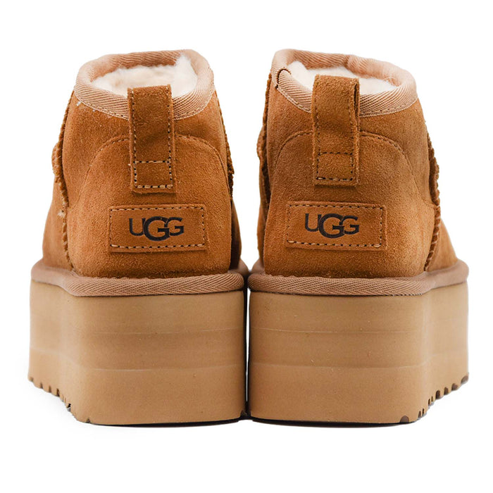 Ugg Ultra Mini Platform Chestnut Women's Wool Blend Ankle Boots