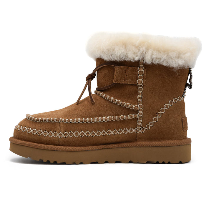 Ugg Donna Stivaletti Classic Mini Alpine Chestnut Tirante UggBraid