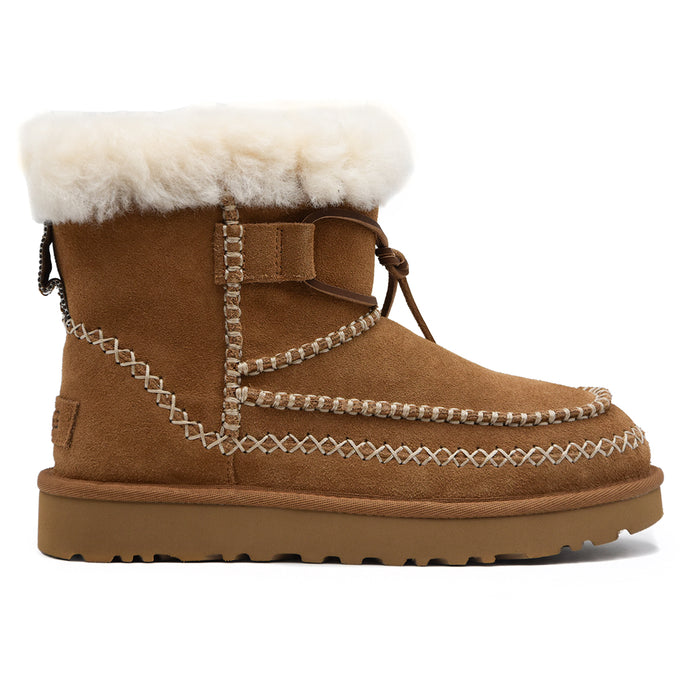 Ugg Donna Stivaletti Classic Mini Alpine Chestnut Tirante UggBraid