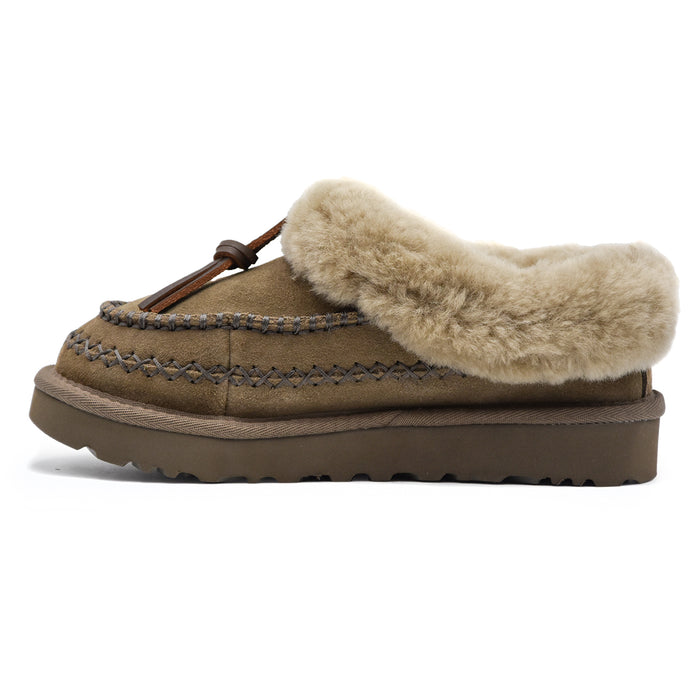 Sabot Ugg Fango Tasman Alpine Con Laccio In Pelle Fisso Donna