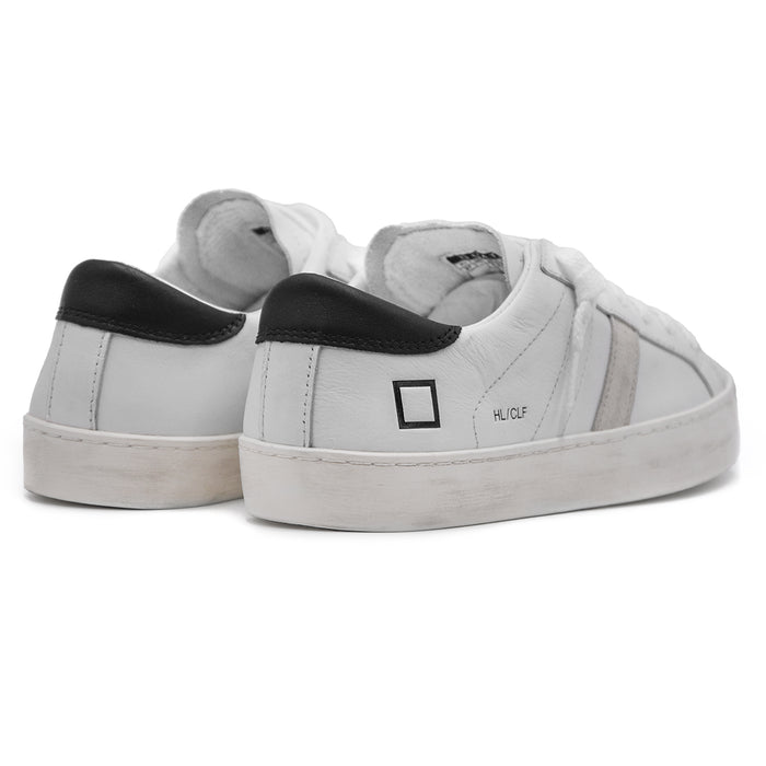 DATE Women's Hill Low Sneakers White Black Low Profile