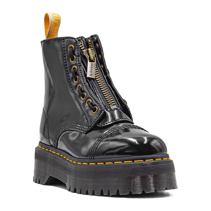 Dr. Martens Sinclair Anfibio Nero Vegan Con Zip Amovibile Donna