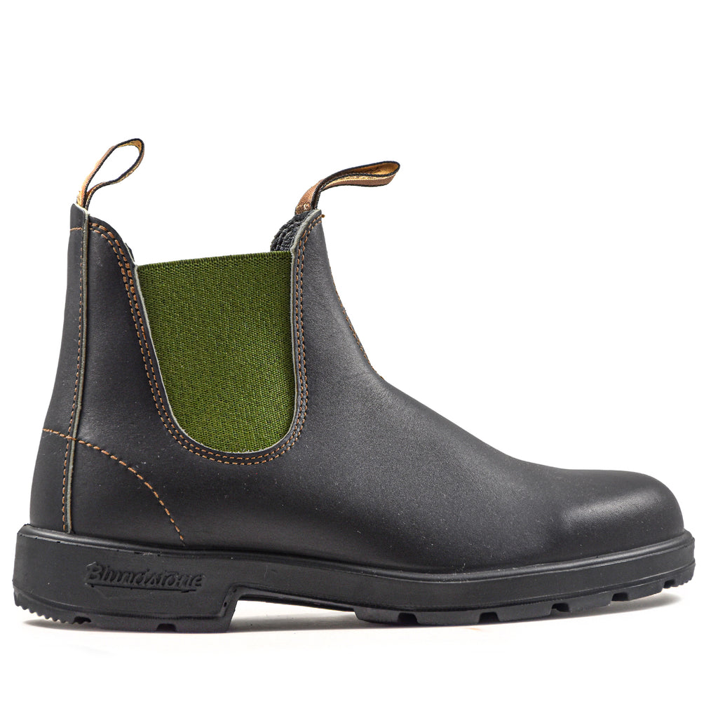 Blundstone 519 Stivaletti Uomo Marrone Con Elastici Verdi Sabot