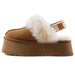 Ugg Funkette Sabot Tabacco Donna Con Plateau in Gomma A Strati