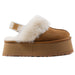 Ugg Funkette Sabot Tabacco Donna Con Plateau in Gomma A Strati